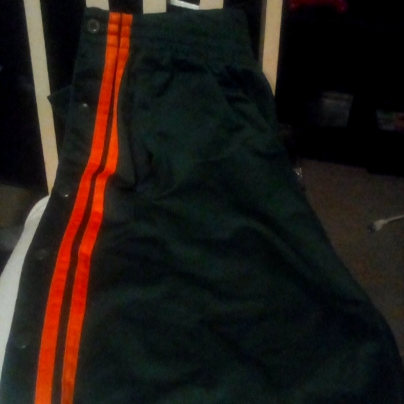 Men Track pants Orange & green authentic Steve &Barry University sportswear - Picture 5 of 7